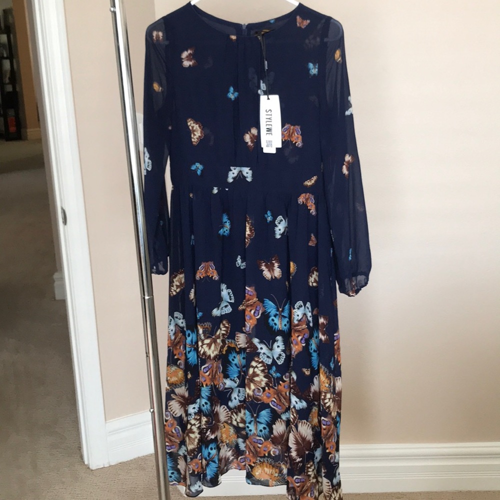 Long Dark Blue Dress